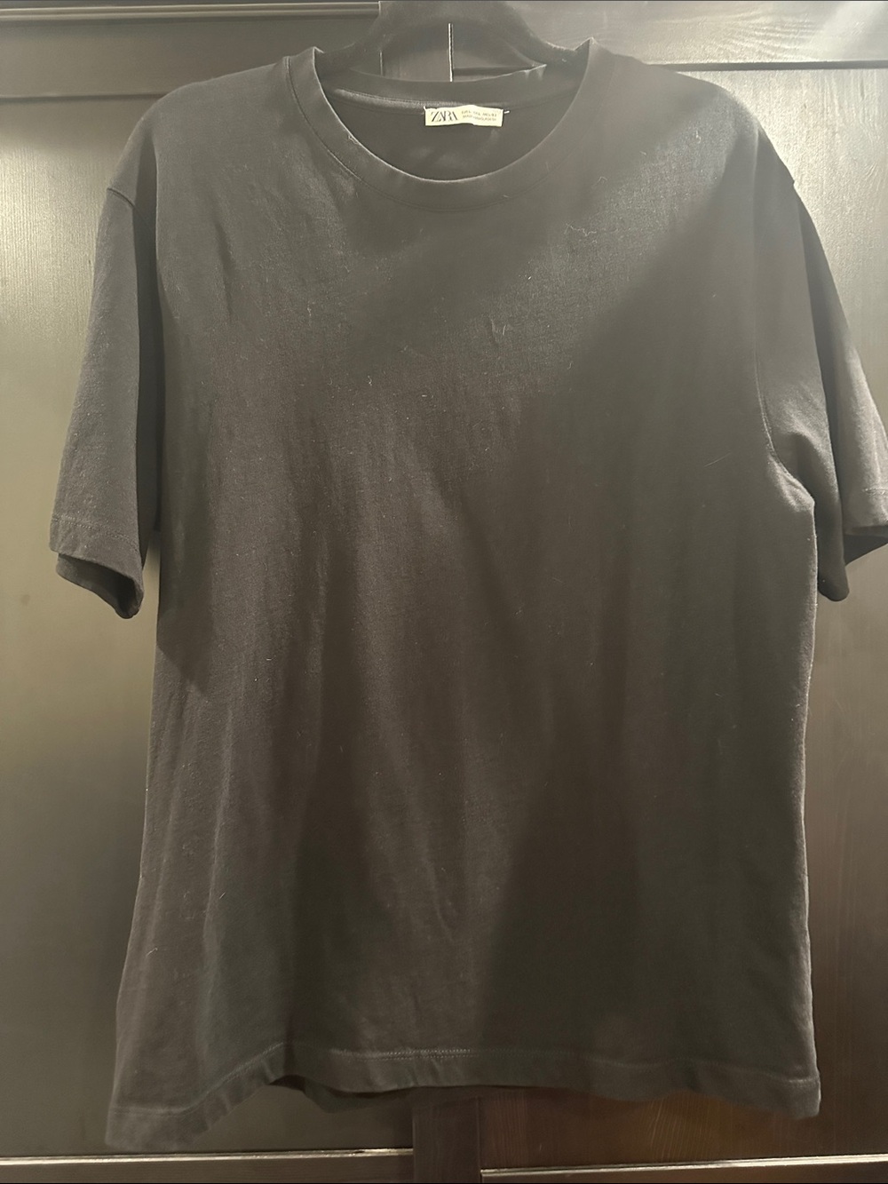 Zara Black Short Sleeve Crewneck Tee
